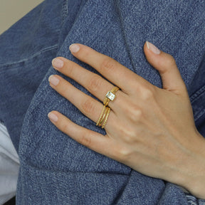 Aya Flower Stacking ring