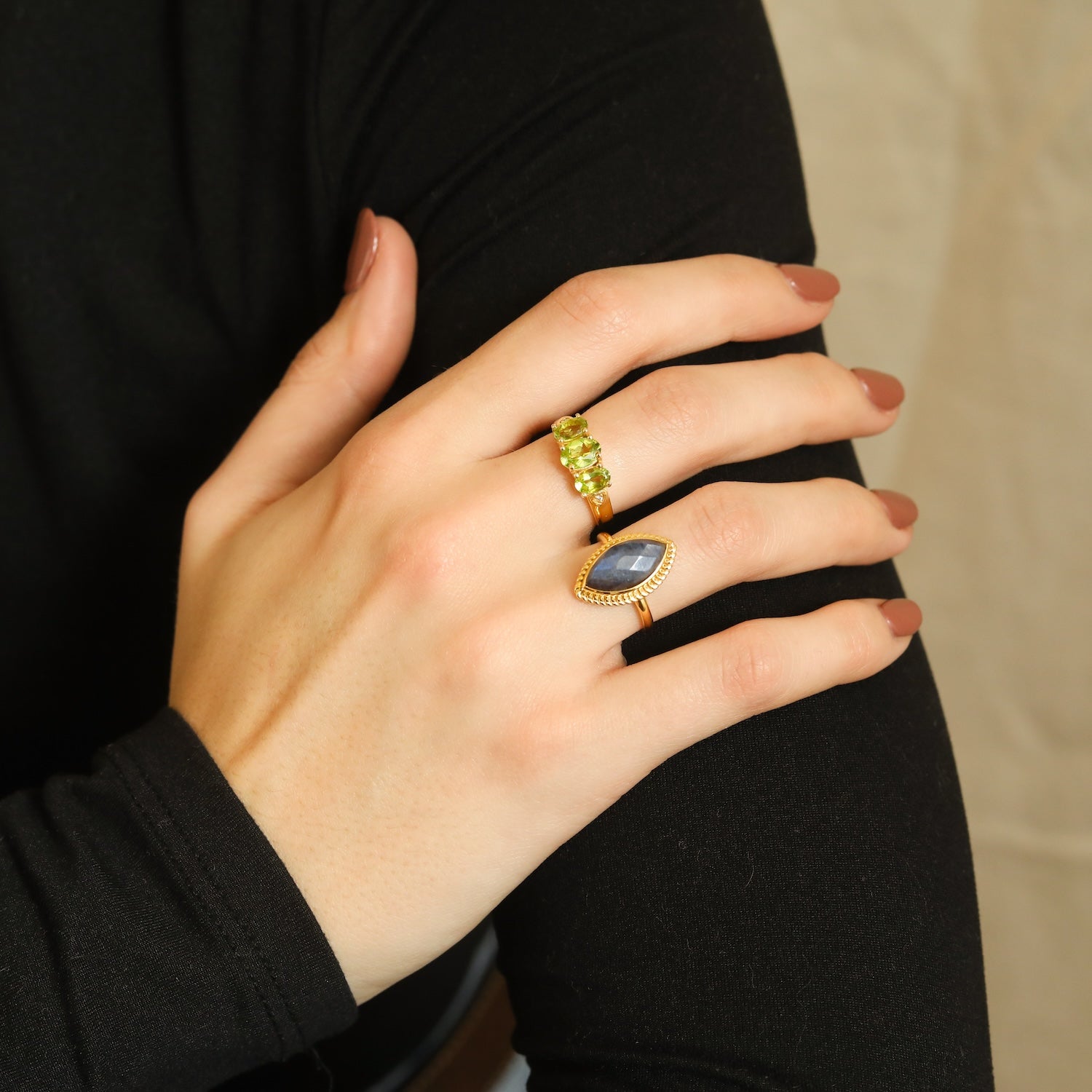Labradorite Milly Marquise ring